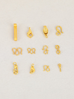 Fermoirs de bijoux en argent sterling 925 plaqué or, assortiment de crochets en S, crochets en M, fermoirs mousquetons pour la fabrication de bracelets et colliers DIY, vente en gros