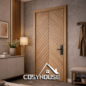 Puerta Interior de Madera de Diseño Moderno, Puerta Geométrica de Madera para Dormitorio, Sala de Estar, Casa, Proveedor Personalizado - Product Image 5