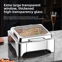 Réchaud de buffet électrique exclusif transfrontalier en acier inoxydable, chauffe-plats hydraulique commercial pour hôtels