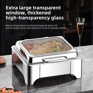 Calentador de Buffet Eléctrico Exclusivo Transfronterizo, Estufa Buffet de Acero Inoxidable, Calentador de Alimentos Hidráulico Comercial para Hoteles - Product Image 4