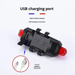 Lanterna Traseira de Bicicleta Recarregável USB JIUYUE JY-918, LED à Prova d'Água com 4 Modos, Alerta de Segurança para Ciclismo - Product Image 5