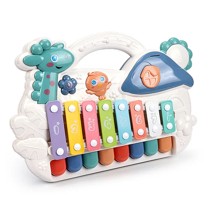 赤ちゃんのおもちゃカラフルなノックハープおもちゃ楽器販売 & ピアノおもちゃプレイセット照明と音楽付き木琴