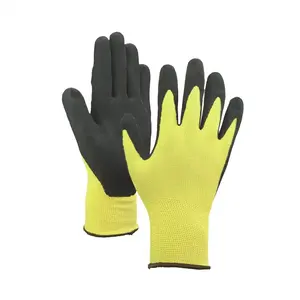 sunnyhope高品质批发安全工作手套微泡沫腈涂层无缝针织尼龙手套