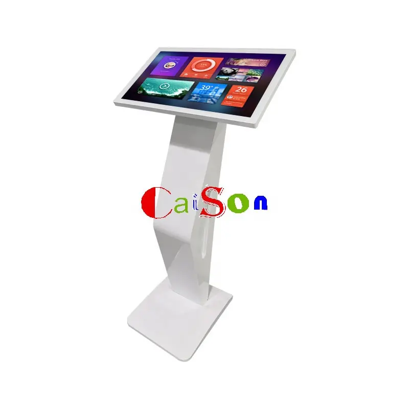 Staande Lcd Reclame Touch Screen 65 Inch Kiosk Horizontale All-In-Een Query Machine