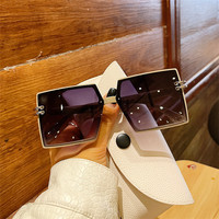 Nouvelles Lunettes de Soleil Vintage Orange 2026 pour Homme, Marque Célèbre, Monture Carrée Dégradée, Lunettes de Soleil Cool Monobloc Designer pour Femme