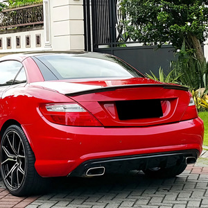 Mercedes-Benz Rear Spoiler Ducktail Piano Black Carbon Fiber Texture ABS Trunk Wing For SLK SLC R172 2011-2019 - Product Image 3