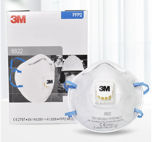 Mascarilla Protectora <span class=keywords><strong>3M</strong></span> 8822 Contra Partículas, Polvo, Polen y Bruma, <span class=keywords><strong>FFP2</strong></span> con Correa para la Cabeza y Válvula de Respiración - Product Image 5