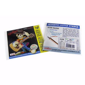 ボックスあたり10セットアリスA206-Lアコースティックギター弦1番目から6番目のライトステンレススチールコアリン青銅色 - Product Image 5