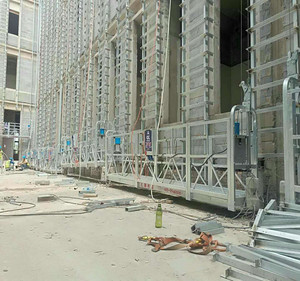 Plateforme suspendue électrique en aluminium pour échafaudage, gondole aérienne pour façade, plateforme <span class=keywords><strong>de</strong></span> suspension pour échafaudage - Product Image 5