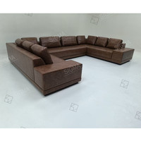Mobilier d'intérieur de luxe, à la mode, confortable, intérieur en forme de U, canapé de salon, canapé sectionnel, canapé modulaire en tissu