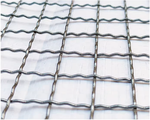 ลวดตาข่ายเหล็กชุบสังกะสีแรงดึงสูงแบบจีบสำหรับกรองหินในเหมือง - Product Image 1