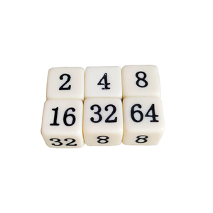 <span class=keywords><strong>Cube</strong></span> de doublage en acrylique professionnel de 16mm-Gravé en profondeur 2/4/8/16/32/64 pour backgammon, accessoires de jeu de société - Product Image 3