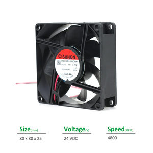Ventilateur axial électrique SUNON PF80252B1-1000C-A99 80x80x25mm 24VDC 155mA 3.72W 4800RPM 60CFM à roulement à billes pour armoire et onduleur OEM/ODM - Product Image 2