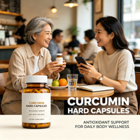 Mélange de curcumine naturelle, capsules végétales dures 5g, antioxydant, complément nutritionnel