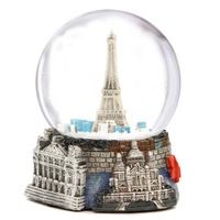 Nouveau design résine artisanat pour France souvenir ville boule de neige personnalisé Paris tour boule de neige pour collection de souvenirs nouveau 2025