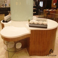 Meubles de restaurant, surface solide en Corian, dessus de table en résine époxy