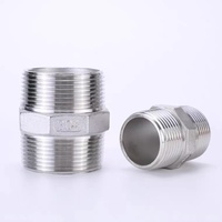 Raccord de tuyau en acier inoxydable Npt Bspt mamelon Hexagonal SS304 mamelon Hexagonal