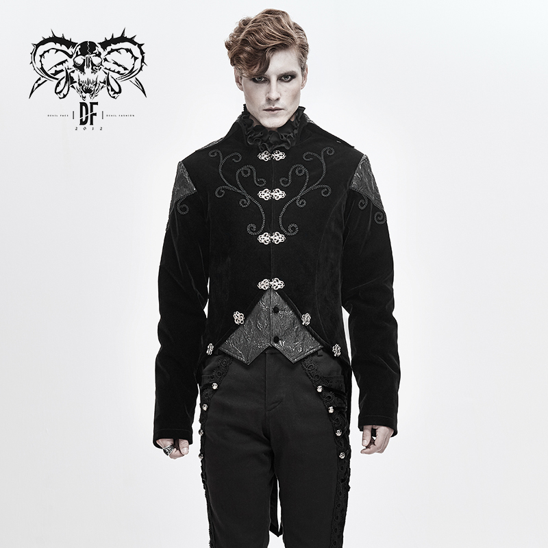 Devill Fashion Vintage Hook Clasp Hand Embroidered Suit