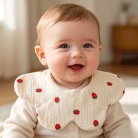 Celemek Bayi Baru 6 Lapis Tebal Berkualitas Tinggi dari Kain Kasa Katun Murni yang Menyerap, Bermotif Bunga, Awan, dan Ombak untuk Bayi Baru Lahir.
