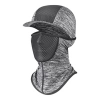 Masque de moto en nylon d'été avec visière, cache-cou pare-soleil, écharpe de sport d'extérieur, protection UPF50+, respirant, en maille rafraîchissante pour le visage