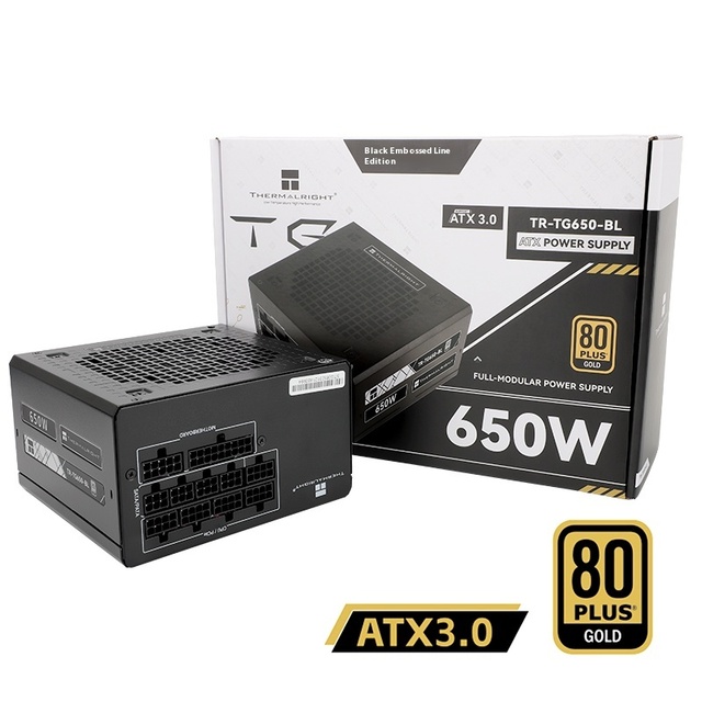 Thermalright TR-TG650-BL 650W/750W/850W ATX3.0 Power Supply Black Embossed Line Gold Medal Full Module Desktop 24pin Interface
