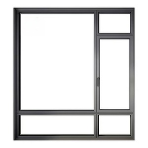 Fenêtre à battant en aluminium à rupture de pont thermique au design moderne, <span class=keywords><strong>double</strong></span> <span class=keywords><strong>vitrage</strong></span> isolant de qualité professionnelle pour projets de villas sur mesure - Product Image 3