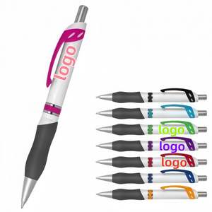 Nuevo Modelo de Bolígrafos Personalizados de Plástico con Logotipo, Agarre de Goma Suave, Ancho de Escritura de 1.0 mm, Tinta Negra/Azul para Personalizar - Product Image 5