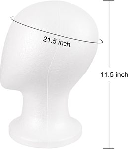 Un nouveau design <span class=keywords><strong>tête</strong></span> de <span class=keywords><strong>mannequin</strong></span> en <span class=keywords><strong>styromousse</strong></span> avec support pour perruque pratique coiffure cheveux beauté maquillage bricolage moules à colorier - Product Image 2