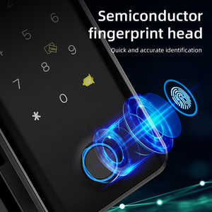 New Intelligent Remote Control Smart Fingerprint Password IC Card Smart Lock for Glass Wooden <strong>Door</strong> - Product Image 4