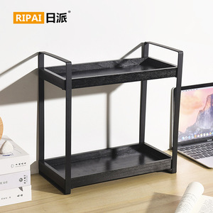 Estante de Almacenamiento de Madera Ripai de Doble Capa, Organizador Multifuncional de 2 Niveles para Cocina, Baño, Sala de Estar y Encimera - Product Image 4