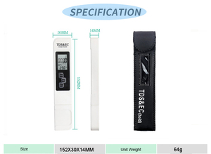 4 en 1 multifuncional <span class=keywords><strong>TDS</strong></span> EC <span class=keywords><strong>PPM</strong></span> medidor de calidad del <span class=keywords><strong>agua</strong></span> pluma probador pantalla LCD <span class=keywords><strong>TDS</strong></span> y EC pluma probador - Product Image 4