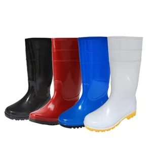 Hot sale cheap unisex waterproof rain boots PVC working waterproof rain boots men steel toe rain boots for worker