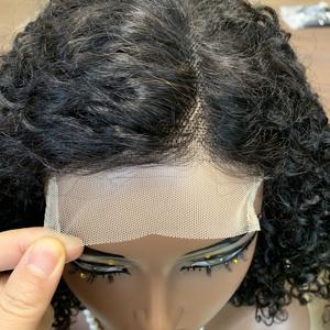 Nouvelle Arrivée Perruque Courte Bob Pixie Curl 12 Pouces en Cheveux Humains Naturels Indiens avec Closure 4x4 pour Femmes - Product Image 5