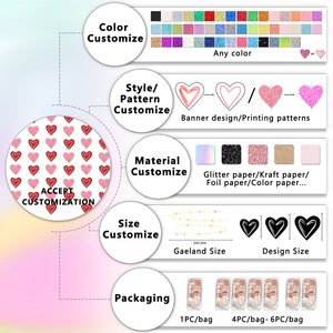 Guirlande de nœuds rose vif pour 10e anniversaire, bannière de décoration scintillante pour célébrer les 10 <span class=keywords><strong>ans</strong></span> - Product Image 6