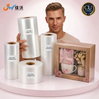 Film rétractable POF de qualité supérieure, ultra-transparent, 12mic, 15mic, 19mic, rétraction supérieure pour l'emballage d'ornements en céramique