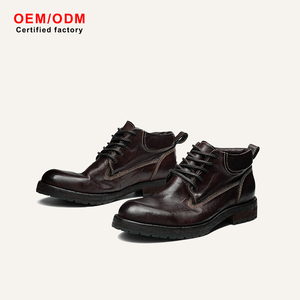 Fabricante OEM/ODM, Diseño Personalizado, Botas de Hombre de Cuero Goodyear, Botas Casuales Martin de Cuero Genuino, Zapatos de Trabajo Retro - Product Image 3