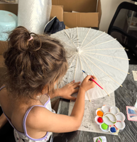 Parasols de mariage en bois peints à la main, écologiques, faits sur mesure - Tailles 20/30/40 cm, kit de peinture DIY pour mariage