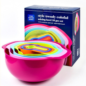 Baking tool <b>set</b>, including 10-piece <b>set</b> of <b>measuring</b> spoons, PP <b>measuring</b> <b>cups</b>, rainbow bowls, multi-functional vegetable - Product Image 1