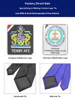 Corbata Personalizada OEM Ecológica de Poliéster con Rayas Negras y Azul Marino, Logotipo Bordado, Corbatas para Uniformes Escolares, Etiqueta Personalizada