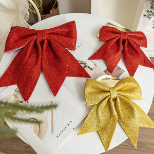 <b>Christmas</b> Red Glitter Bow <b>Christmas</b> Tree Pendant, <b>Gift</b> <b>Box</b> Wreath Holiday Party Home Decoration, Multi-size Optional. - Product Image 1