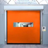 Conception de fermeture à glissière Meilleur joint Résistance à la rouille Salle blanche PVC Porte à grande vitesse Bâche Porte à glissière