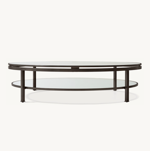 Sassanid OEM Modern Dutch Furniture Luxury Living Room Hand-Crafted Marceau Round <strong>Coffee</strong> <strong>Table</strong> <strong>Glass</strong> Top - Product Image 3