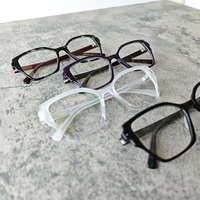 Gafas ópticas de acetato de moda clásica con estilo Marcos de gafas de color populares