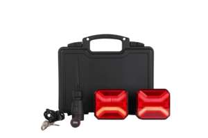 Kit d'éclairage arrière magnétique sans fil à LED 6 fonctions : stop/feux arrière/clignotant/<span class=keywords><strong>plaque</strong></span> d'<span class=keywords><strong>immatriculation</strong></span>/avertissement/réflecteur - Product Image 1