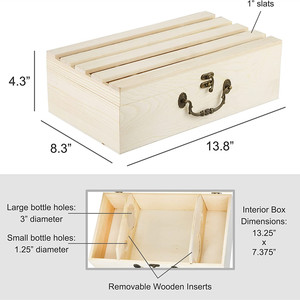 Scatola regalo <span class=keywords><strong>di</strong></span> vino in <span class=keywords><strong>legno</strong></span> naturale 2-portabottiglie portaoggetti per regali <span class=keywords><strong>di</strong></span> nozze unici fai da te progetti artigianali fatti a mano scatola <span class=keywords><strong>di</strong></span> <span class=keywords><strong>legno</strong></span> - Product Image 6