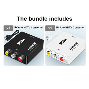 Adaptador HD 1080P <span class=keywords><strong>RCA</strong></span> a HDTV AV2HDTV de alta calidad, convertidor Mini AV a HDTV para proyector Xbox TV DVD hecho de plástico duradero - Product Image 3
