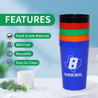 Vasos de Plástico Personalizados Grandes de 22oz y 32oz, Libres de BPA, Ecológicos, para Fiestas de Verano, con Marca, para Fiestas al Aire Libre
