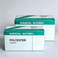 Suture tressée en polyester pour usage vétérinaire, non résorbable, pour soins des animaux de grande taille et des chiens