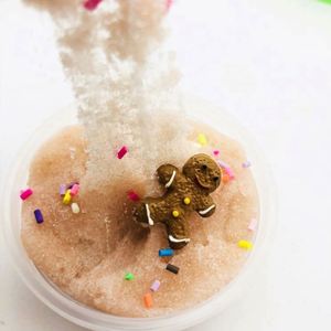 Kit de Pâte à Modeler Rose de Noël : Slime, Pâte à Modeler, Bonhomme de Neige, Licorne, Flocon de Neige, Décorations de Donuts aux Fruits - Jouet Anti-Stress pour Enfants - Product Image 4