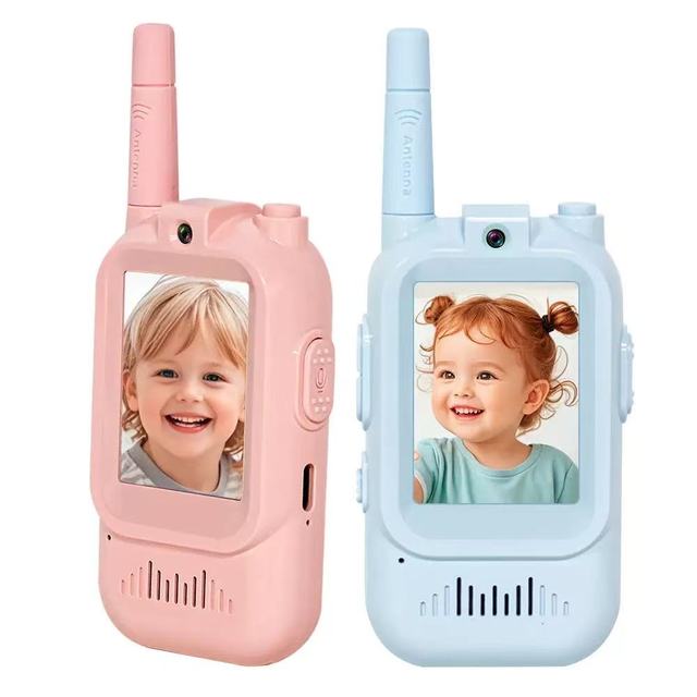 Rechargeable Kids Video Walkie Talkie with Two Way Video Call Function Long Range Parent Child Intercom Toy